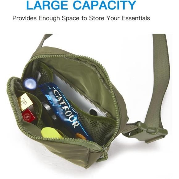 Belt Bag for Women Men Green - Picture 3 of 6